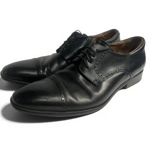 Mezlan Cap Toe Oxford Black Mens 9.5 M Leather Brogue Derby Shoes Spain